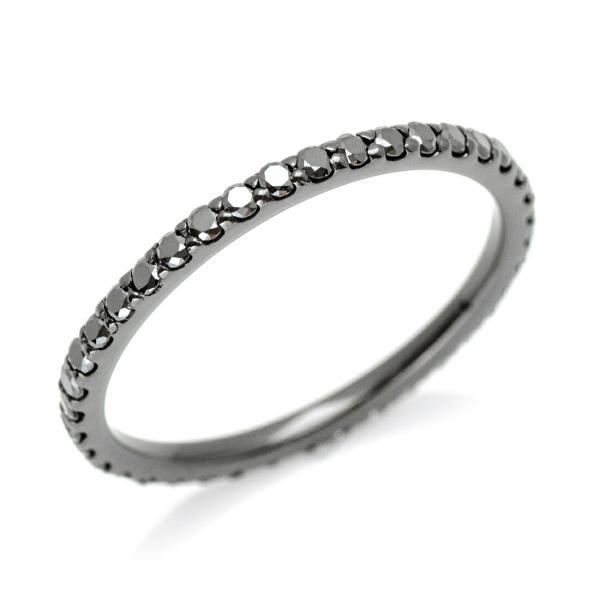 指輪 フルエタニティリング ブラックダイヤモンド 0.37- 0.45ct