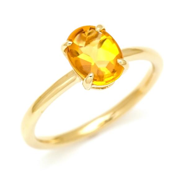 K10 シトリン　リング　11号 リング 指輪 シトリン ゴールド K10 11月誕生石 プレゼント