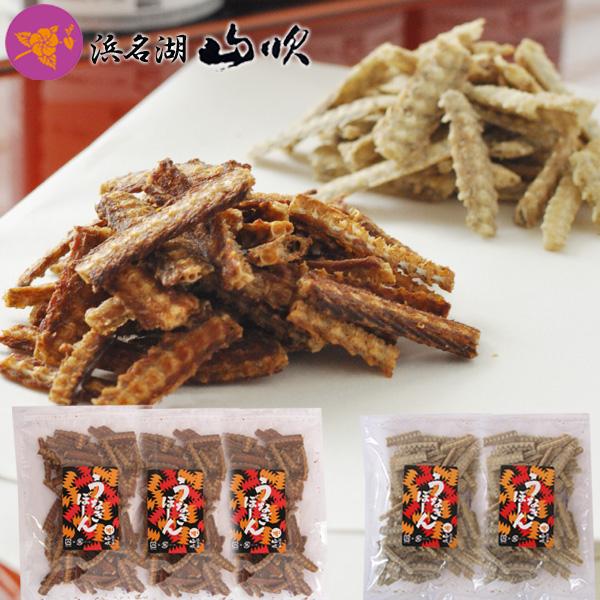 唐辛子がピリッときいた醤油味は、お酒のおつまみにもよいちょっと大人の味。塩をさっとまぶした塩味は、あっさりしてお子様のおやつにも最適です。この二つの味を詰合せました。静岡県 浜松土産 浜名湖山吹※ぼーん単品の場合、熨斗・リボン・メッセージカ...