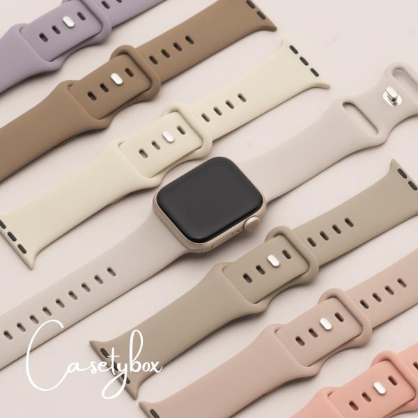 大人くすみカラー 高級シリコン使用 アップルウォッチ バンド シリコン ベルト apple watch バンド スポーツ レディース SE シリコン ニュアンスカラー