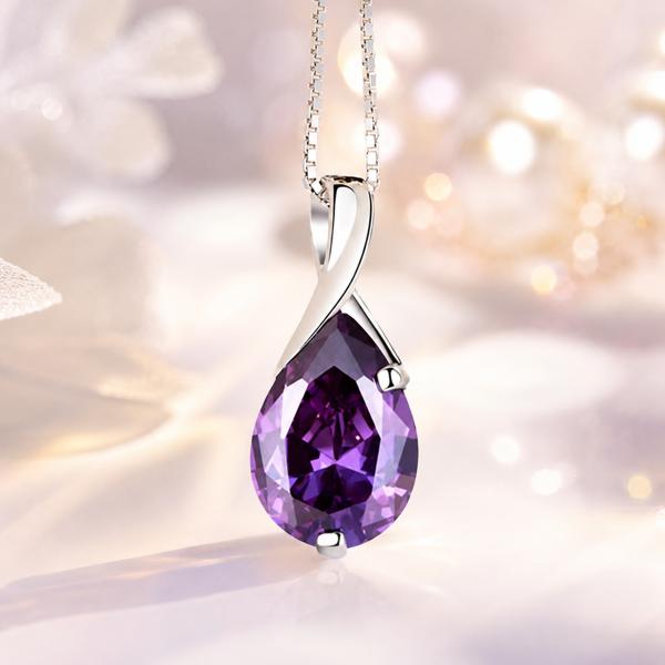 天使の涙 ネックレス レディース 水晶 シンプル 上品 大人かわいい ギフト プレゼント 誕生日 記念日