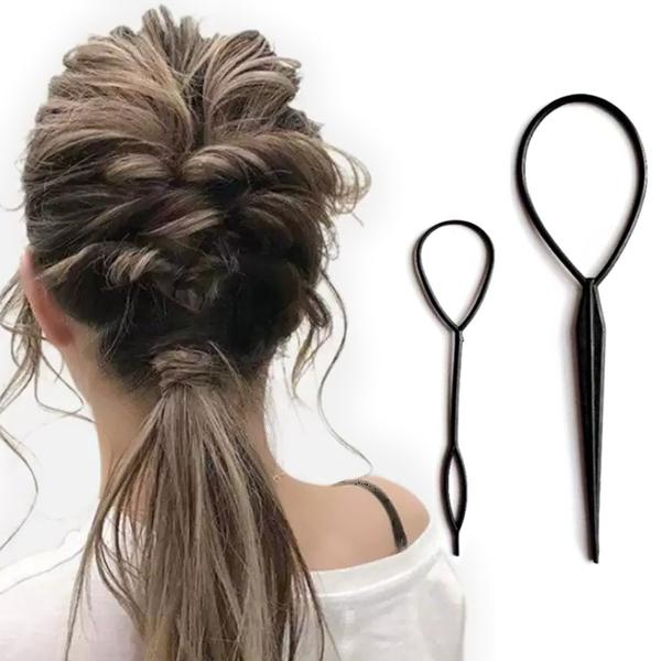 くるりんぱ 簡単ヘアアレンジ 大小 2個セット スティックセット ヘア