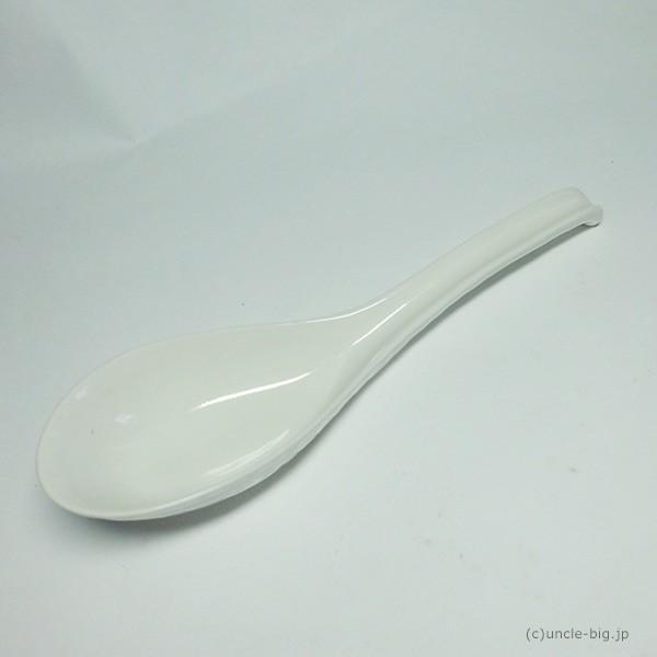 鍋用レンゲ 大きいレンゲ 白 20.5cm 1個 日本製 : アンクルビッグ