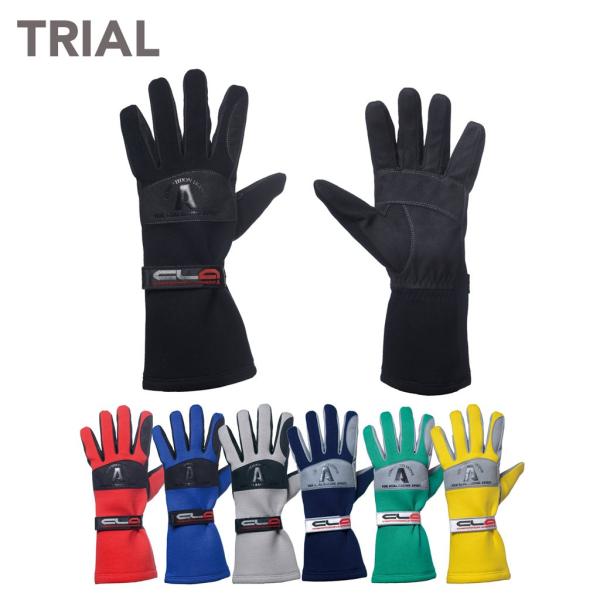 レーシンググローブ トライアル CLA 【日本製】走行会・サーキットアタックからJAF公式レーシングカートまで幅広く使え、コストパフォーマンスに優れたCLAのベストセラーレーシンググローブ。●素材：ニット生地、人工皮革、インシーム（内縫）・...