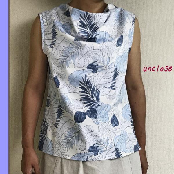 シンプルなドレープネックブラウスの型紙です。かぶりタイプでオフタートル　ノースリーブ[特徴]・フロントにエレガントなドレープ・少ないパーツで簡単手作り・レシピ付きで楽々ソーイング[商品内容]・型紙　実寸大縫い代付きカット済み・作り方レシピ[...