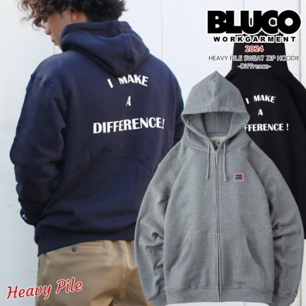 Low63　Мサイズ　ブルコ BLUCO（ブルコ） セール スウェットジップフーディ ヘビーパイル
