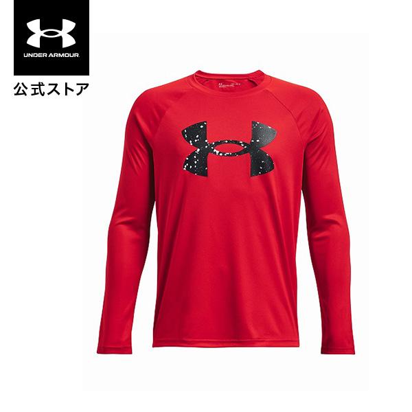 期間限定で特別価格 アンダーアーマー 長そで キッズ セール価格 公式 アンダーアーマー UNDER ARMOUR UA キッズ ボーイズ バスケットボール Tシャツ 長袖 カリー テック ロングスリーブ 〈カリーロゴ〉 1375354 ロンT トップス カットソー ジュニア 子供服 トレーニング 吸汗速乾 抗菌 防臭 軽量 アウトドア 部活 スポーツ
