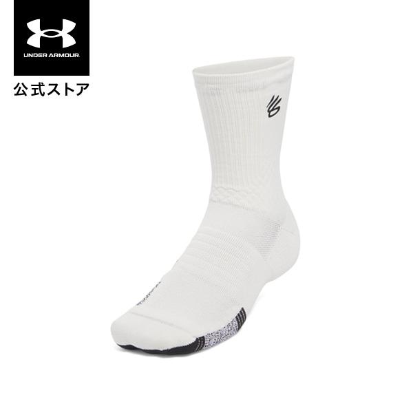 【30％OFF】公式 アンダーアーマー UNDER ARMOUR ユニセックス カリー アーマードライ プレーメーカー ミッドクルー ソックス Basketball ハイソックス 1376231