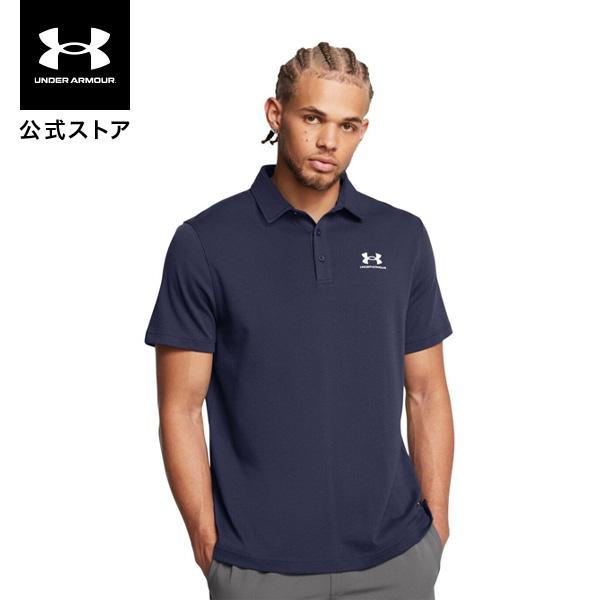 新品!! アンダーアーマー UA アイソチル 半袖 ポロシャツ ブラック LG (L) 送料安☆UNDER ARMOUR ゴルフ サイコストライプ 吸水速乾 黒系★ UNDER ARMOUR 【50%OFF】公式 アンダーアーマー メンズ ゴルフ