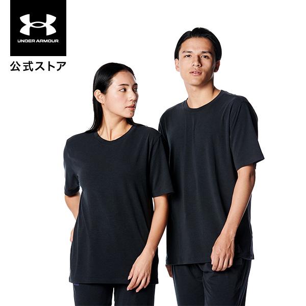 公式 アンダーアーマー UNDER ARMOUR Mens Train Tシャツ UAアスリートリカバリー スリープ ショートスリーブ（リカバリー/UNISEX） 半袖 1388269 ブラック
