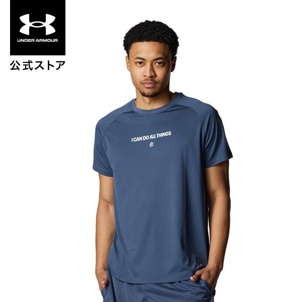 【30％OFF】公式 アンダーアーマー UNDER ARMOUR メンズ カリー テック ロゴ ショートスリーブ Tシャツ バスケットボール Tシャツ 4000 バスケ 6001284