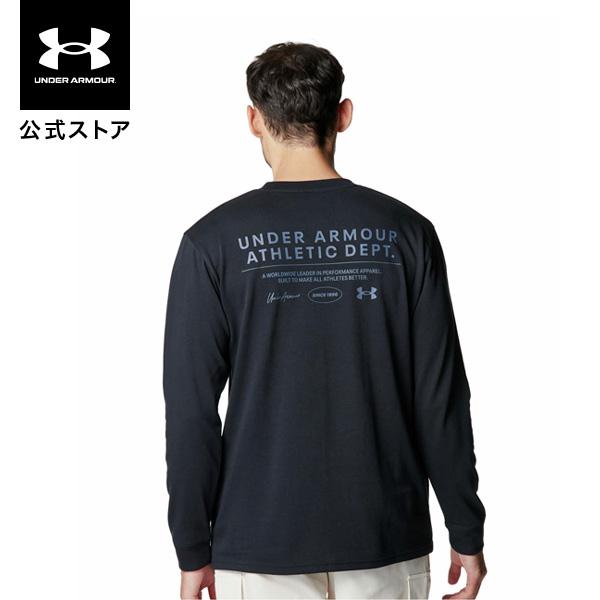 公式 アンダーアーマー UNDER ARMOUR メンズ UAヘビーウエイト ロゴ グラフィック ロングスリーブ Tシャツ Sportstyle Tシャツ 長袖 ロンT  6007833