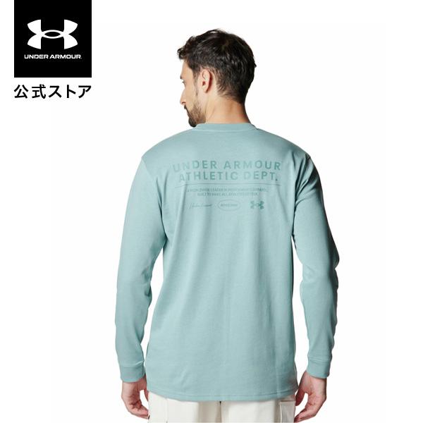 公式 アンダーアーマー UNDER ARMOUR メンズ UAヘビーウエイト ロゴ グラフィック ロングスリーブ Tシャツ Sportstyle Tシャツ 長袖 ロンT  6007833