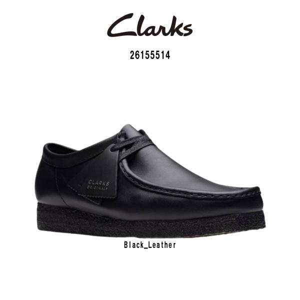 CLARKS(クラークス)ワラビー レザー ローカット スタンダード シューズ レースアップ ブラック 革靴 シンプル カジュアル メンズ WALLABEE 26155514 undieshop_cl32-26155514