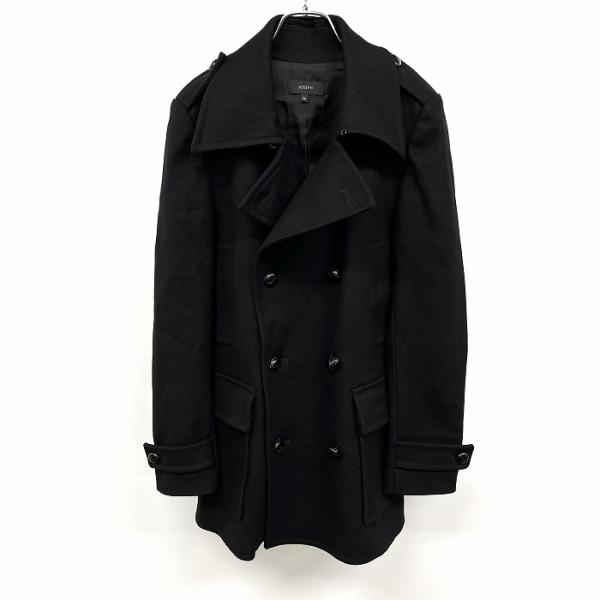 JOSEPH ラップコート サイズ36 黒 ウール70% カシミヤ30% undo-rowa_al01008