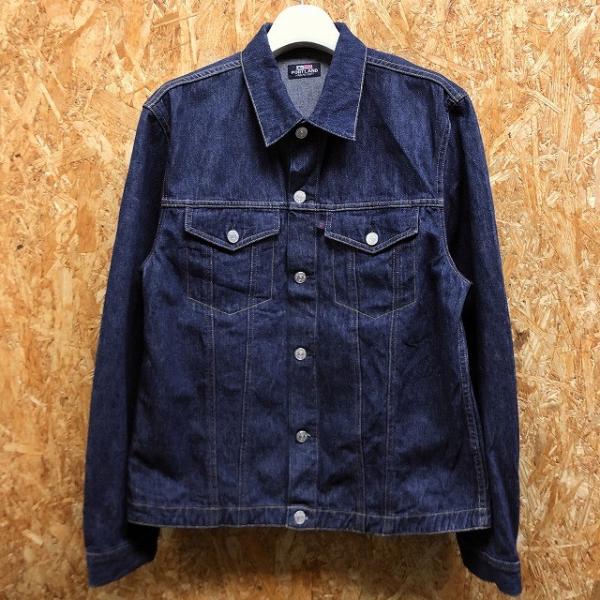 デニムジャケット ダークデニム ボタン付き ジャケット L G