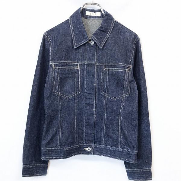 ELLE エル デニム トラッカージャケット Gジャン ジージャン 無地