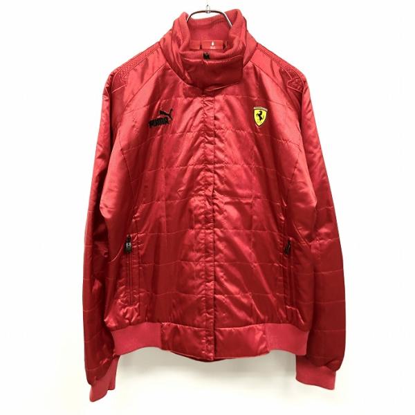 【新品】Ferrari フェラーリ ナイロンジャケット Lサイズ　珍しい白 PUMA（プーマ） × Ferrari プーマ×フェラーリ L メンズ 若干薄手 中綿