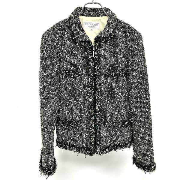 G6491*22OCTOBRE☆東京スタイル☆ジャケット☆黒ブラック☆38 TWILL BELTED PEAKED JACKET(S Black): Vintage 1.2｜THE SHOP