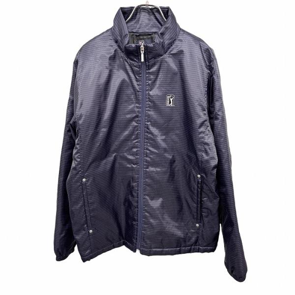 PGAツアー PGA TOUR 中綿 ジャケット ブルゾン ボーダー×ラインダイヤ