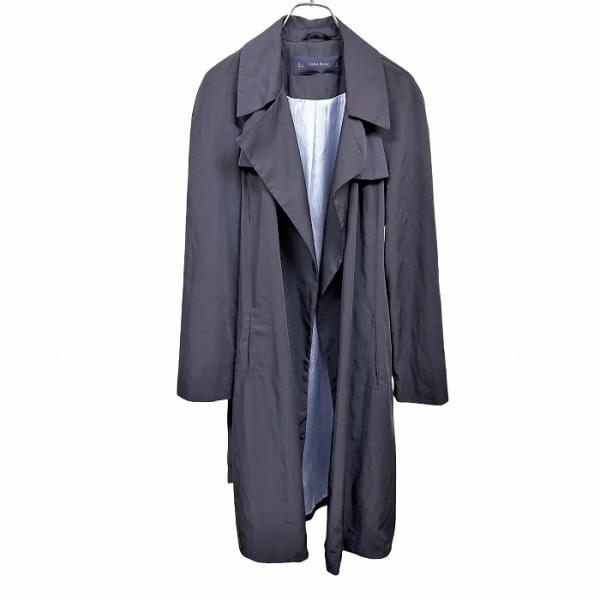 ZARA BASIC（ザラベーシック） 薄手 ガウンコート ロング 無地 裏地は