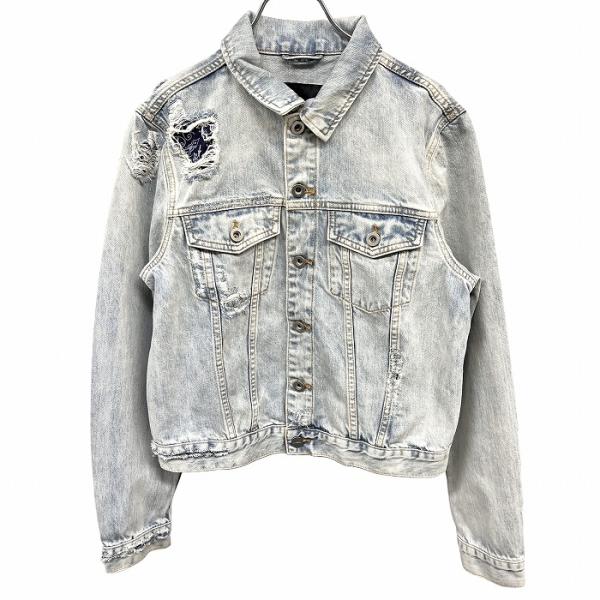 【美品】DIESEL ディーゼル デニム オーバーサイズ トラッカー ジャケット DIESEL ディーゼル デニムジャケット トラッカージャケット ダメージ