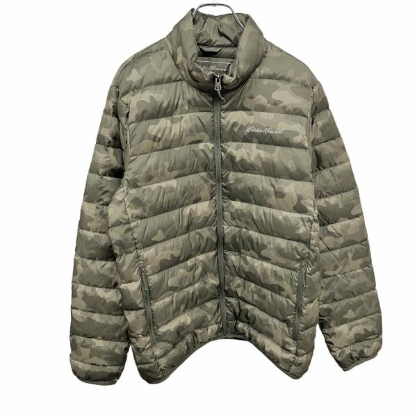 Eddie Bauer 若干薄手 ダウンジャケット 迷彩柄 [表地:ポリ100 Eddie Bauer 若干薄手 ダウンジャケット 迷彩柄 [表地:ポリ100