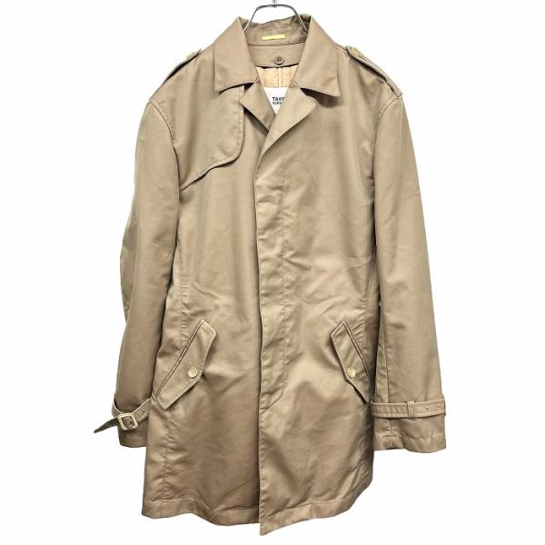 タケオキクチ ロング トレンチコート ダブル メンズ ライナー ベージュ M TAKEO KIKUCHI（タケオキクチ） トレンチコート 薄手の中綿入りの