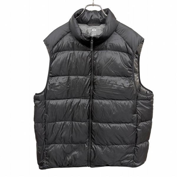 ユニクロ（UNIQLO） ウルトラライトダウンベスト 無地 ハイネック