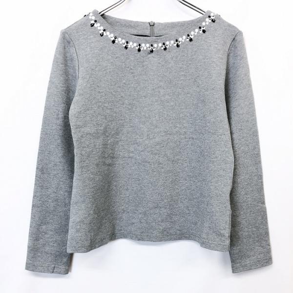 BEAMS LIGHTS - 4点分長袖ブラウス　カットソー　レッドブラウン undo-rowa_cl04176