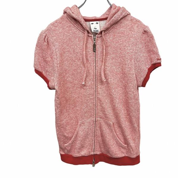 X-girl エックスガール スウェット パーカー 裏毛 半袖 ダブル