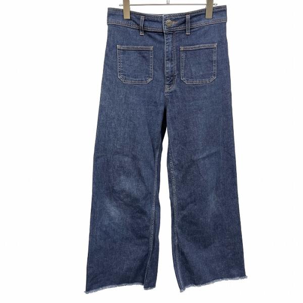 ZARA ザラ ワイド フレア デニム パンツ ジーンズ ジーパン 裾