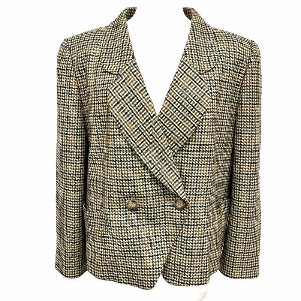 Leilian（レリアン） テーラードジャケット 千鳥格子 カシミヤ100