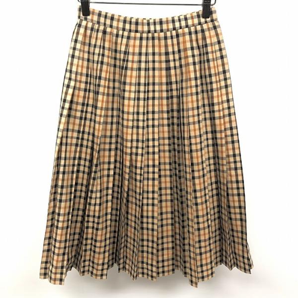 新品タグ付き❗️DAKS スカートスーツ　ヘリンボーン　ブラウン　チェック　大きい DAKS（ダックス） DAKS ENGLAND 63-90 レディース プリーツフレア