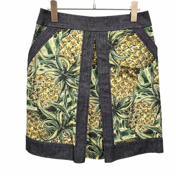 KEITA MARUYAMA（ケイタマルヤマ） スカート ひざ丈 パイナップル柄 一