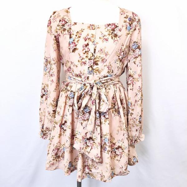 訳アリ 新品 Liz Lisa リズリサ 0 レディース 薄手 花柄ワンピース 裏地付き 袖裏地無し 長袖 ポリエステル100 ベイクドピンク系など Dejapan Bid And Buy Japan With 0 Commission
