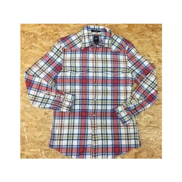 GAP ギャップ ウエスタンシャツ 長袖 チェック 両胸ポケット付き