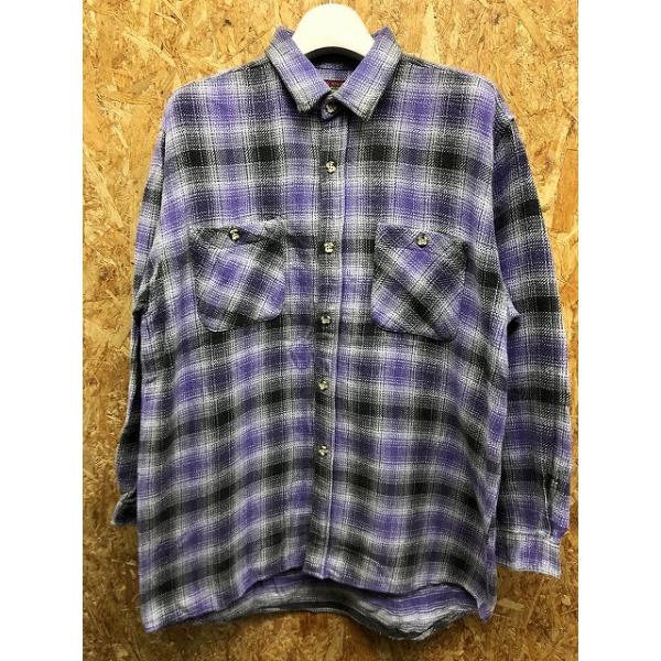 BOBSON ボブソン Lサイズ メンズ ネルシャツ チェック柄 両胸