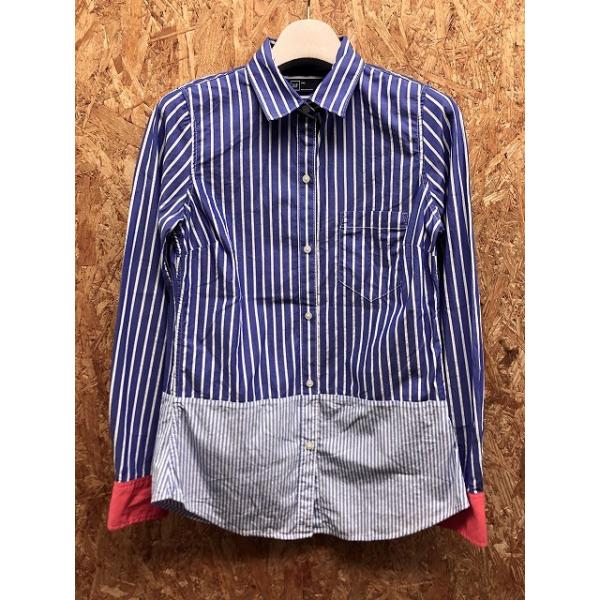 新品 未使用 GAP シャツ 水色 ストライプ XS タグ付き 定価6800円
