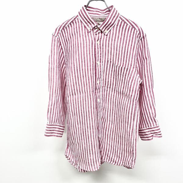 美品✨ユナイテッドアローズ　ストライプ ボタンダウン ビッグシャツ　ゆったり UNITED ARROWS a day in the life シャツ ストライプ ボタンダウン 胸