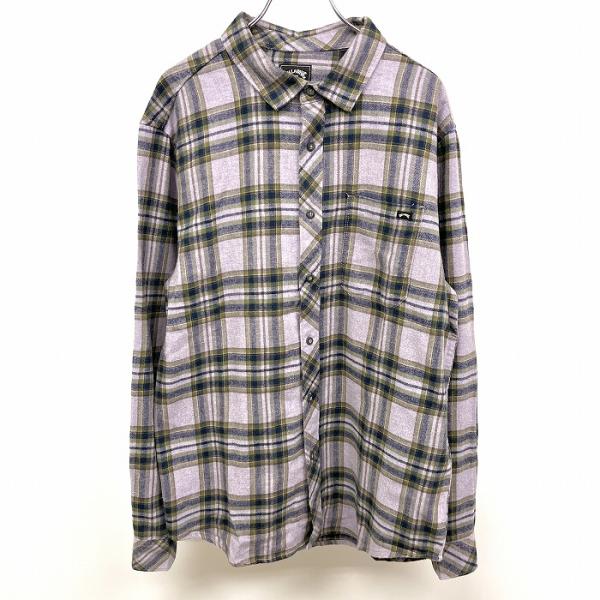 新品　ビラボン　スノボウェア　チェック柄 サイズ Mサイズ　BILLABONG BILLABONG ビラボン ネルシャツ ソフトネル チェック 長袖 胸