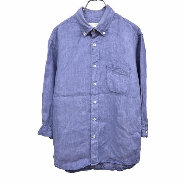 美品✨ユナイテッドアローズ　ストライプ ボタンダウン ビッグシャツ　ゆったり UNITED ARROWS a day in the life シャツ ボタンダウン 無地