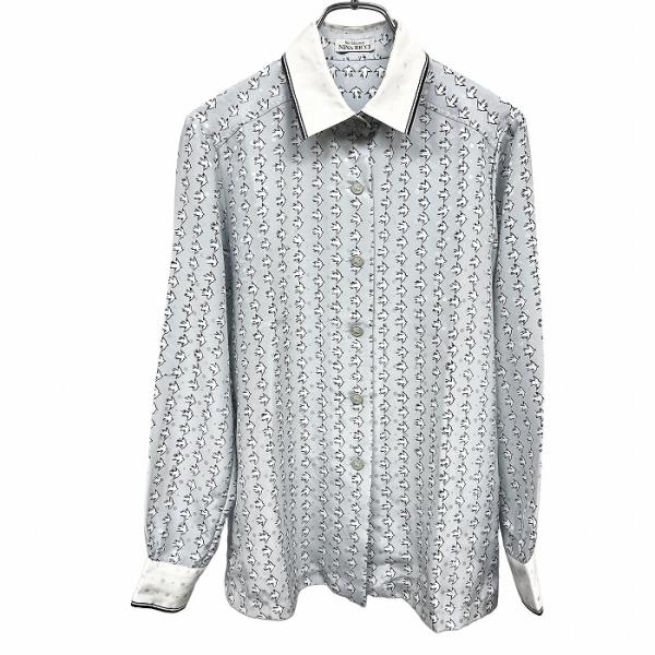 NINA RICCI プルオーバーブラウス　チェニック　チェック　シャツ NINA RICCI プルオーバーブラウス チェニック チェック シャツ