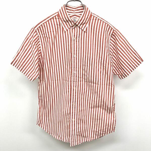 希少XLサイズ エトロ ドレスシャツ ストライプ柄 レッド系 光沢感 ロゴボタン 希少XLサイズ エトロ ドレスシャツ ストライプ柄 レッド系 光沢