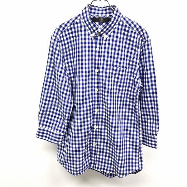 BEAUTY＆YOUTH UNITED ARROWS シャツ チェック 7分袖 ボタンダウン 胸