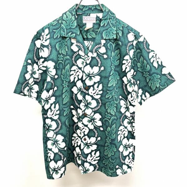 KY'S INTERNATIONAL FASHION オープンカラーシャツ アロハ柄 花