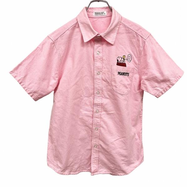 60's/スヌーピー/ポリエステルシャツ/L 60's/スヌーピー/ポリエステルシャツ/L