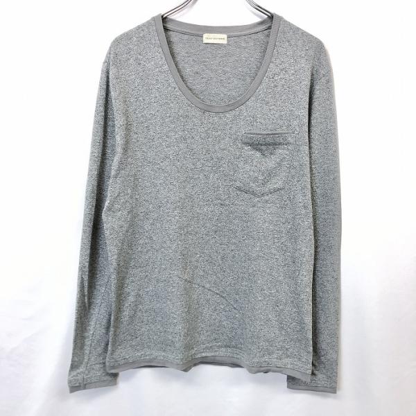 Nano Universe ナノユニバース サイズ42 メンズ Tシャツ 長袖 Uネック 右胸にポケット 無地 シンプル 裾がレイヤード風 ロンt 杢グレー Tl004 Undo Rowa ヤフー店 通販 Yahoo ショッピング