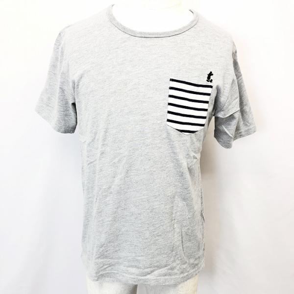 Right On Disney ライトオン ディズニー M メンズ 半袖tシャツ カットソー ボーダー柄ポケット ミッキーマウス刺繍 丸首 ヘザーグレー Ts Undo Rowa ヤフー店 通販 Yahoo ショッピング