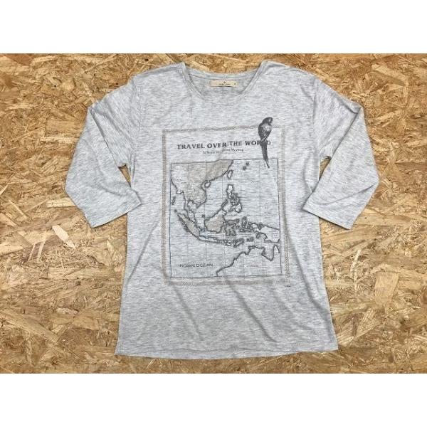 Global Work グローバルワーク Mサイズ メンズ Tシャツ 半端袖 両面プリント 地図 英字 Travel Over The World 鳥 手紙 ヘザーグレー Ts015 Undo Rowa ヤフー店 通販 Yahoo ショッピング
